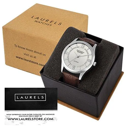 Laurels Veteran Analog Silver Dial Men's Watch - Lo-Vet-201