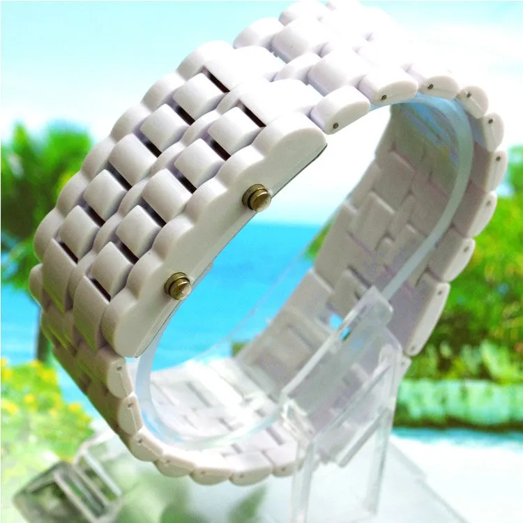 LED Digital Lava Plastic Sport Men Women Unisex Wrist Day Date Watch