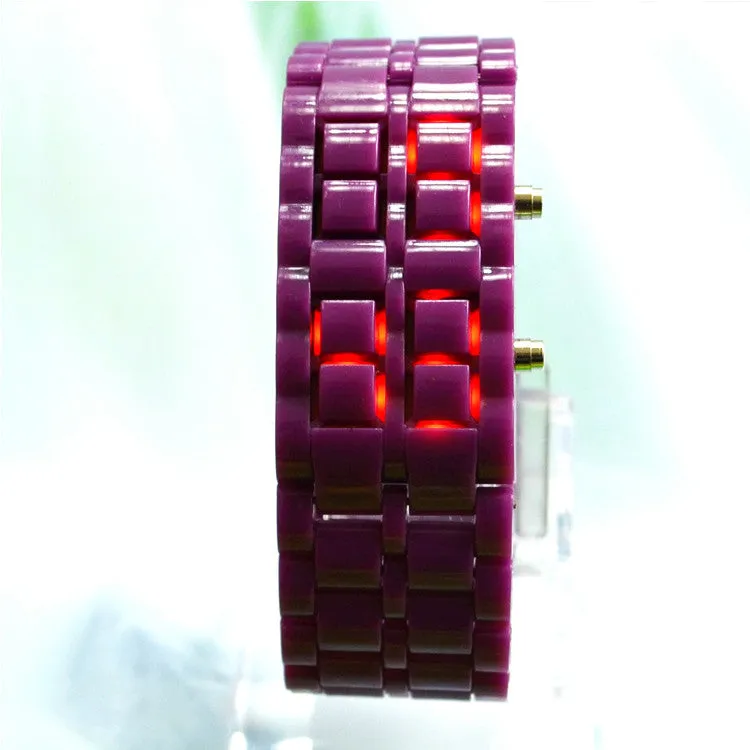 LED Digital Lava Plastic Sport Men Women Unisex Wrist Day Date Watch