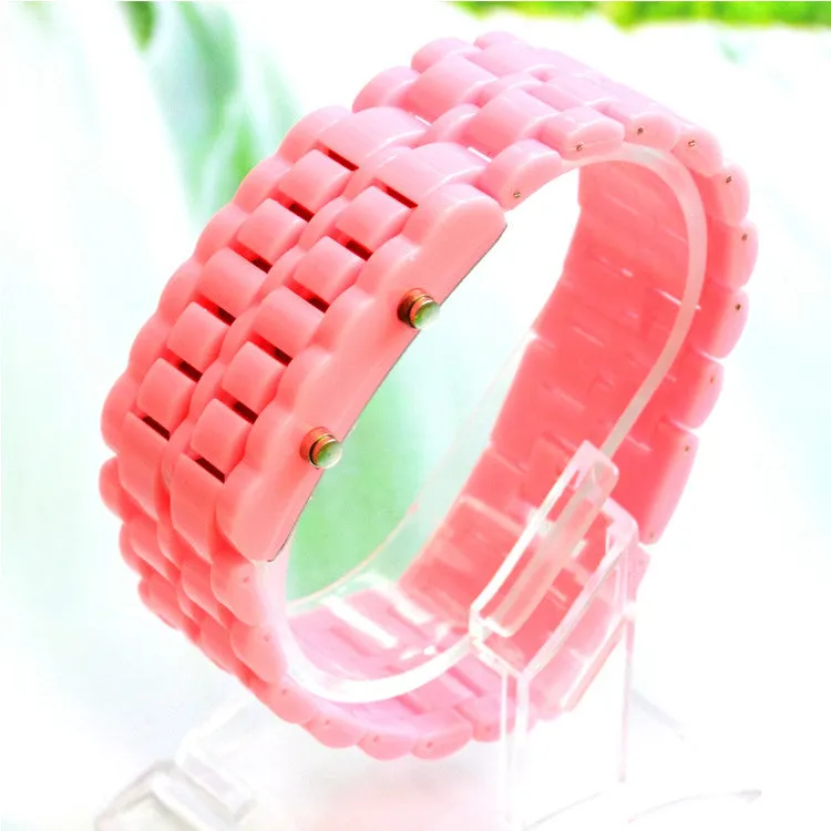 LED Digital Lava Plastic Sport Men Women Unisex Wrist Day Date Watch