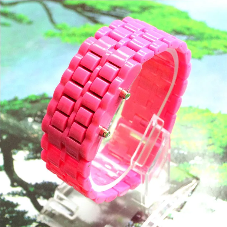 LED Digital Lava Plastic Sport Men Women Unisex Wrist Day Date Watch