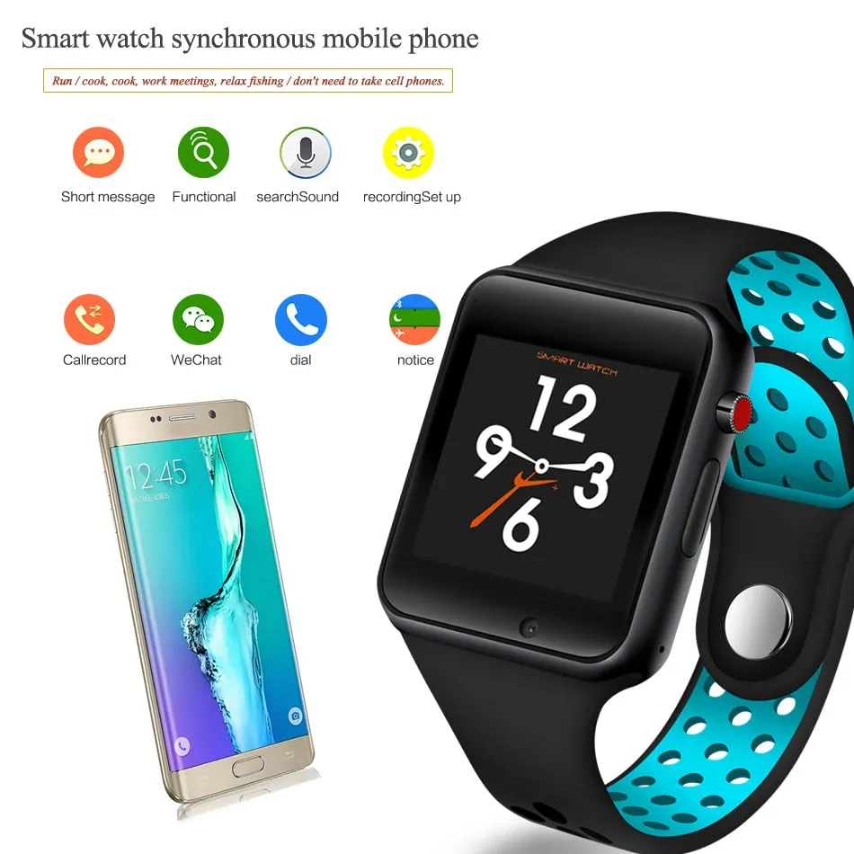 Lige Bluetooth Smart Watch with Pedometer and Camera for IPhone & Android