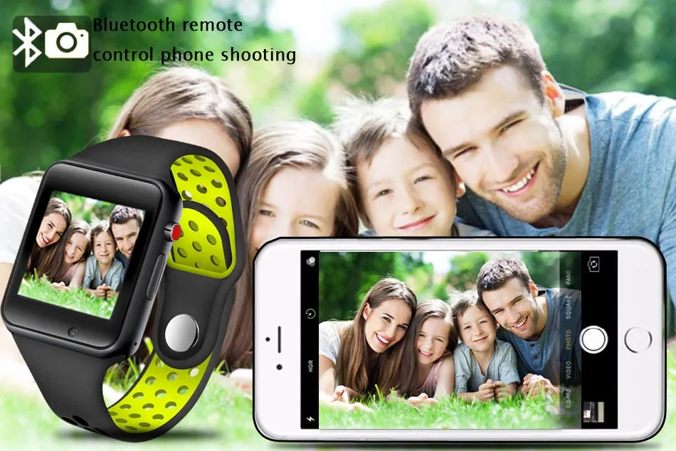 Lige Bluetooth Smart Watch with Pedometer and Camera for IPhone & Android