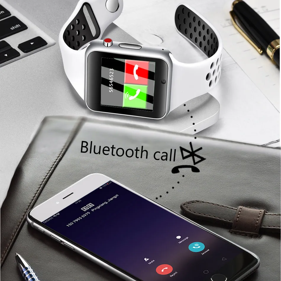 Lige Bluetooth Smart Watch with Pedometer and Camera for IPhone & Android