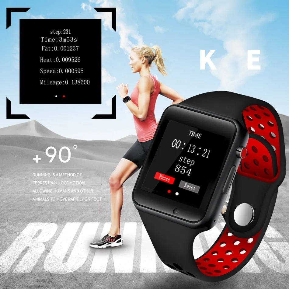 Lige Bluetooth Smart Watch with Pedometer and Camera for IPhone & Android