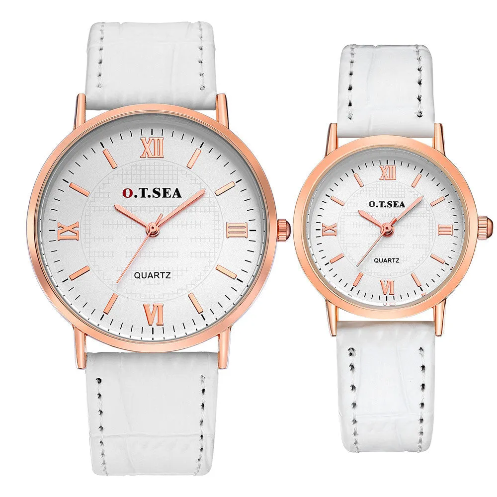 Luxury  Strap Quartz Wrist Watches for Couple