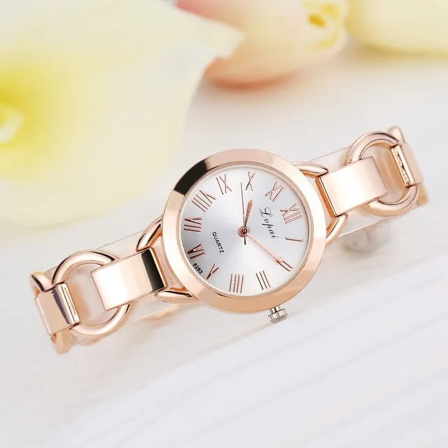 Lvpai Brand Fashion Women Dress Watch Gold Silver Stainless Steel High Quality Female Quartz watches Lady Wristwatch