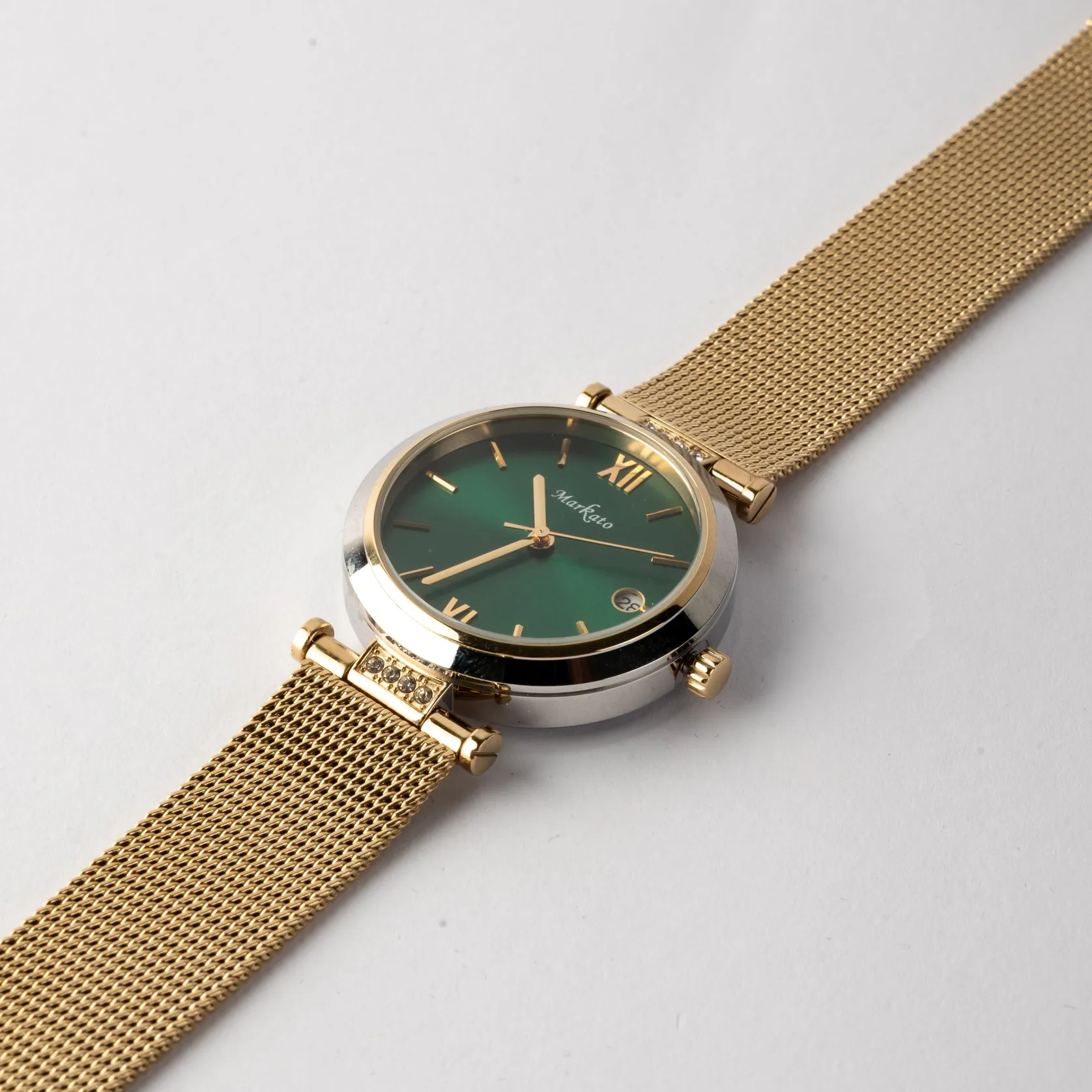 MARKATO Women Watch with Green Dial