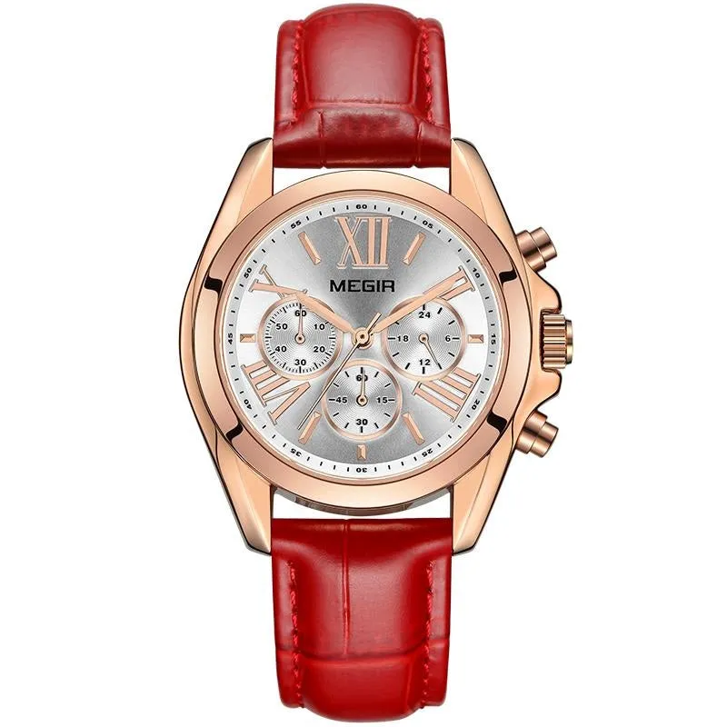 MEGIR Classic Chronograph Watch for Women