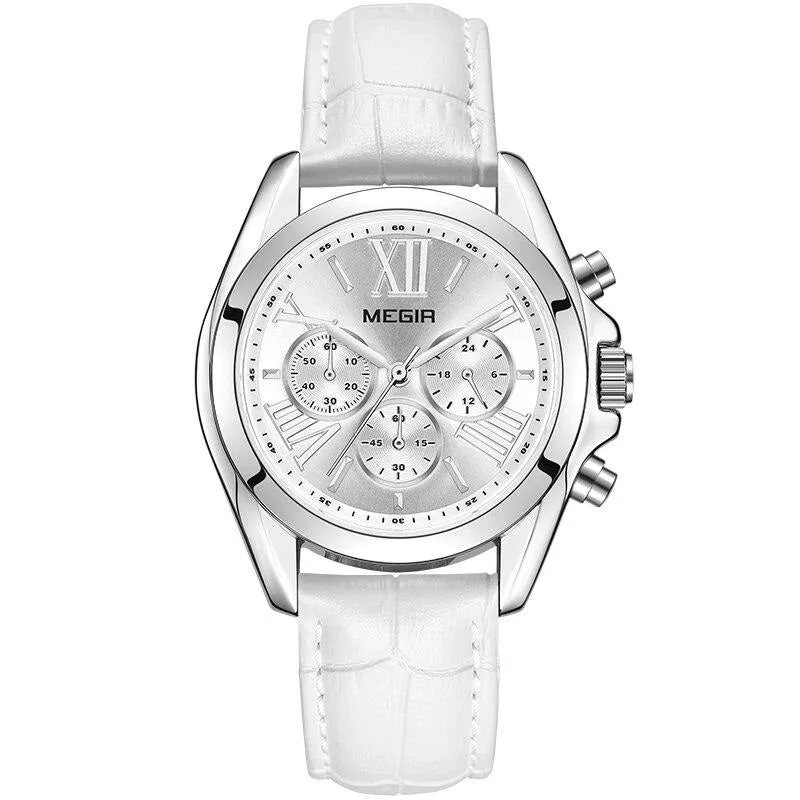 MEGIR Classic Chronograph Watch for Women