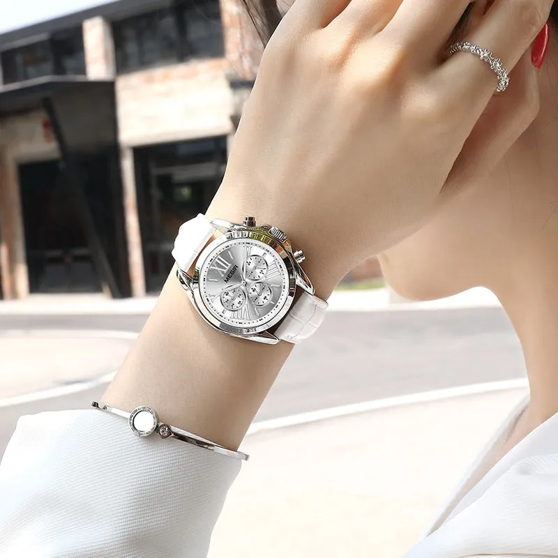 MEGIR Classic Chronograph Watch for Women