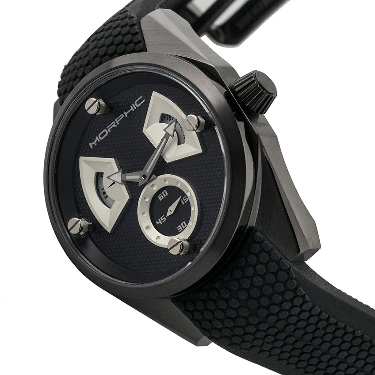 Morphic M34 Series Men's Watch w/ Day/Date - Black/Silver