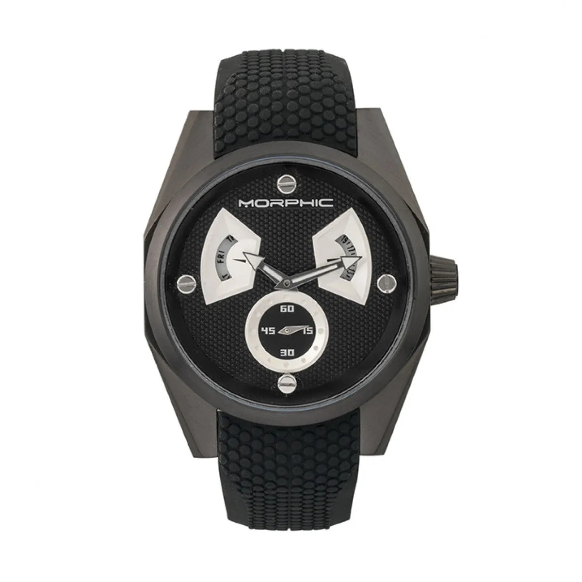 Morphic M34 Series Men's Watch w/ Day/Date - Black/Silver