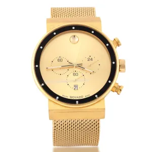 Movado Museum Classic Gold Watch With Gold Dial, Gold Accents And Gold Straps