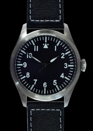 MWC 1940s Pattern Classic 46mm Limited Edition XL Military Pilots Watch with Scratch and Shatter Resistant Sapphire Crystal