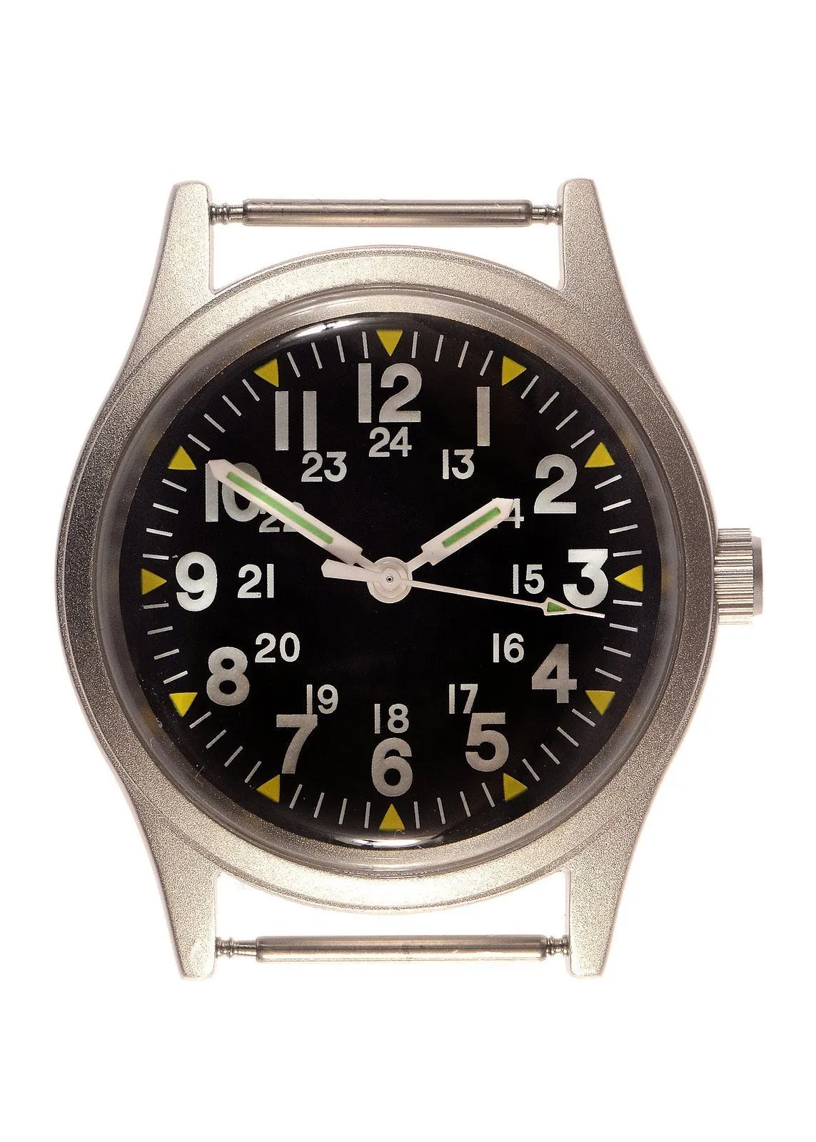 MWC MIL-W-46374A Vietnam War Pattern Watch on a Black Webbing Strap