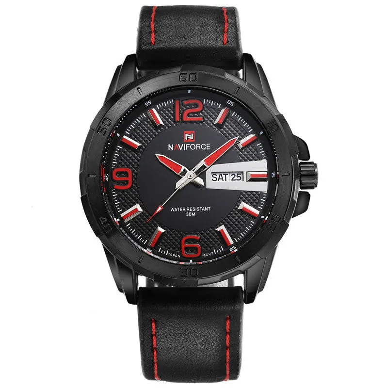 New Brand Men Leather Strap Sports Watches Men's Quartz Clock Man Army Military Fashion Casual Waterproof Wrist Watch