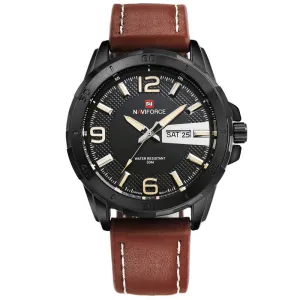 New Brand Men Leather Strap Sports Watches Men's Quartz Clock Man Army Military Fashion Casual Waterproof Wrist Watch