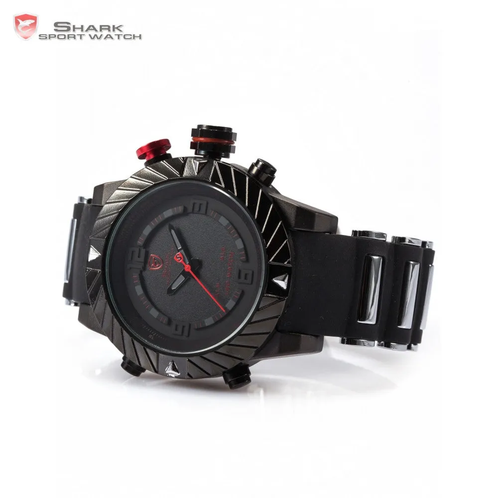 New Brand Shark Sport Watch Tooth Racing 3ATM Digital Waterproof Silicone Strap Black Red Fashion Men Casual Wristwatch