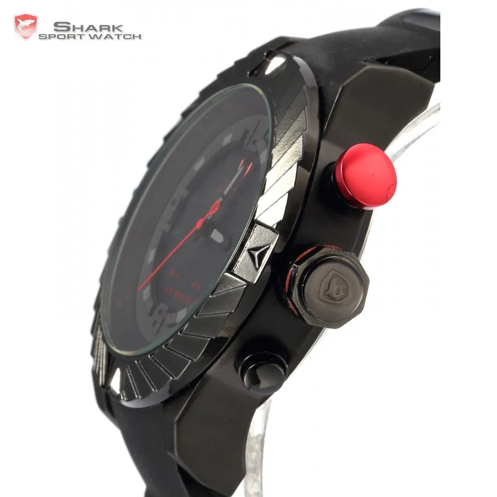 New Brand Shark Sport Watch Tooth Racing 3ATM Digital Waterproof Silicone Strap Black Red Fashion Men Casual Wristwatch