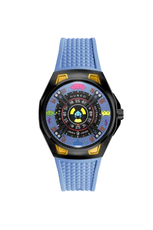 Nubeo OAO Automatic Space Invaders Limited Edition Cosmic Blue Men's Watch NB-6099-SI-03