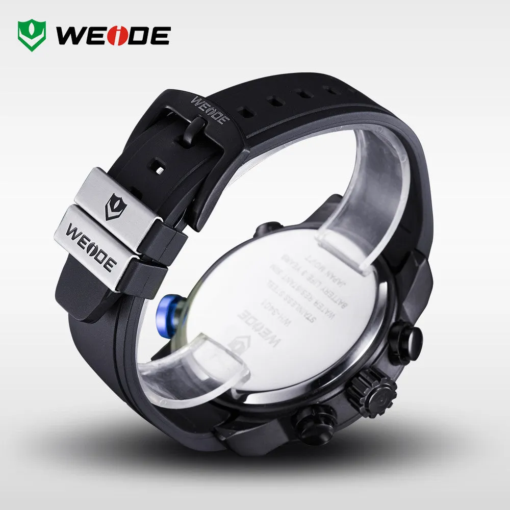 Original WEIDE Military Watches Men Sports Full Steel Quartz Watch Luxury Brand Waterproofed Diver Diving Watch