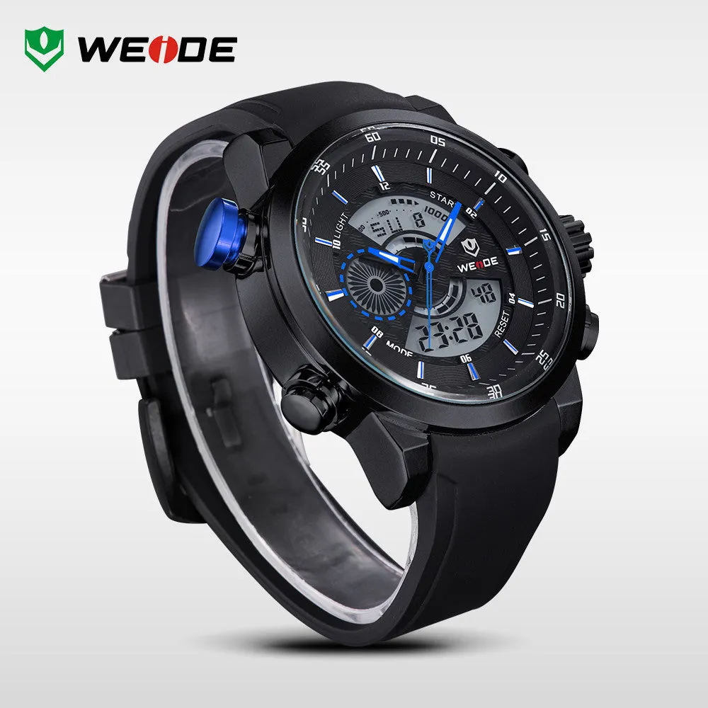 Original WEIDE Military Watches Men Sports Full Steel Quartz Watch Luxury Brand Waterproofed Diver Diving Watch