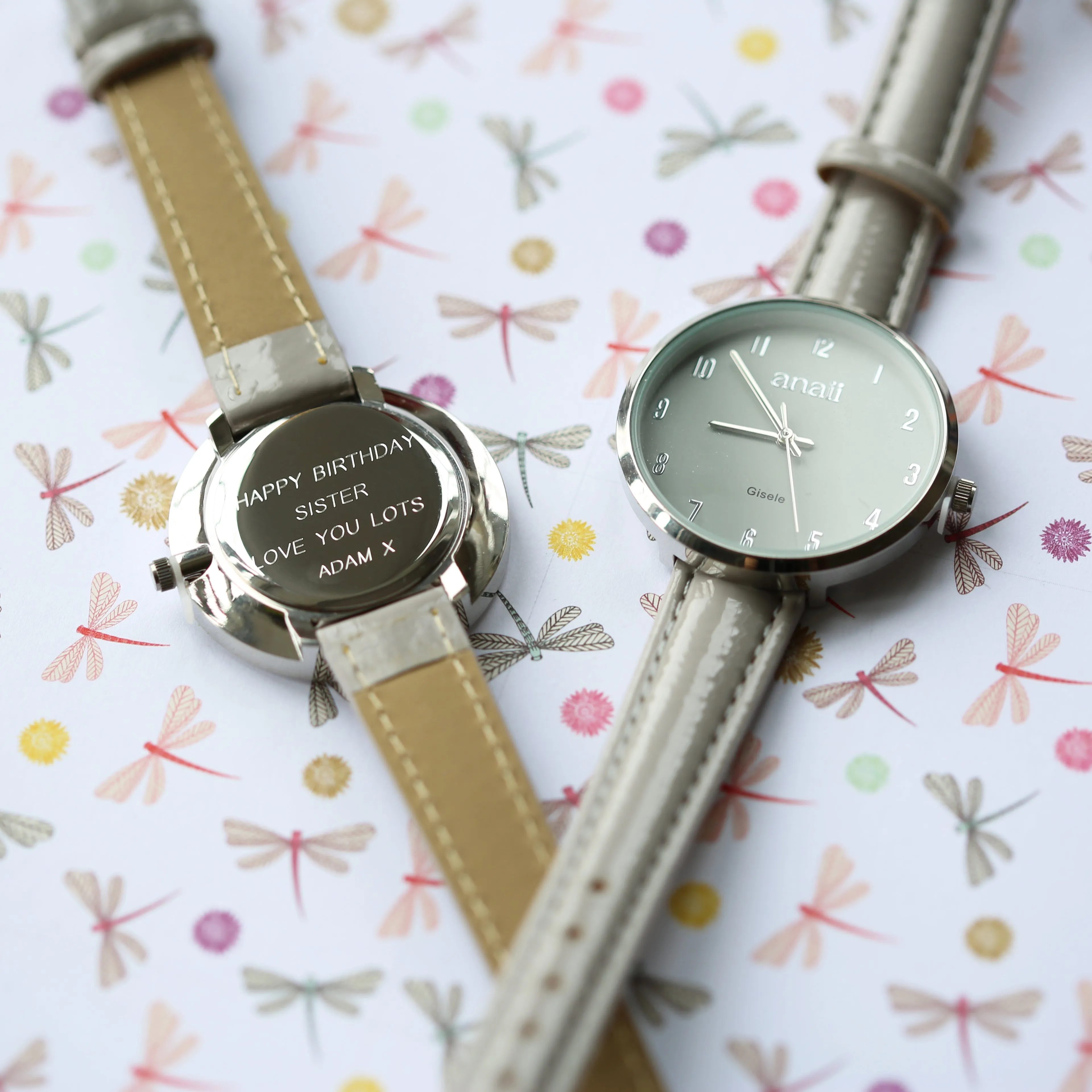 Personalised Anaii Watch In Flint Grey