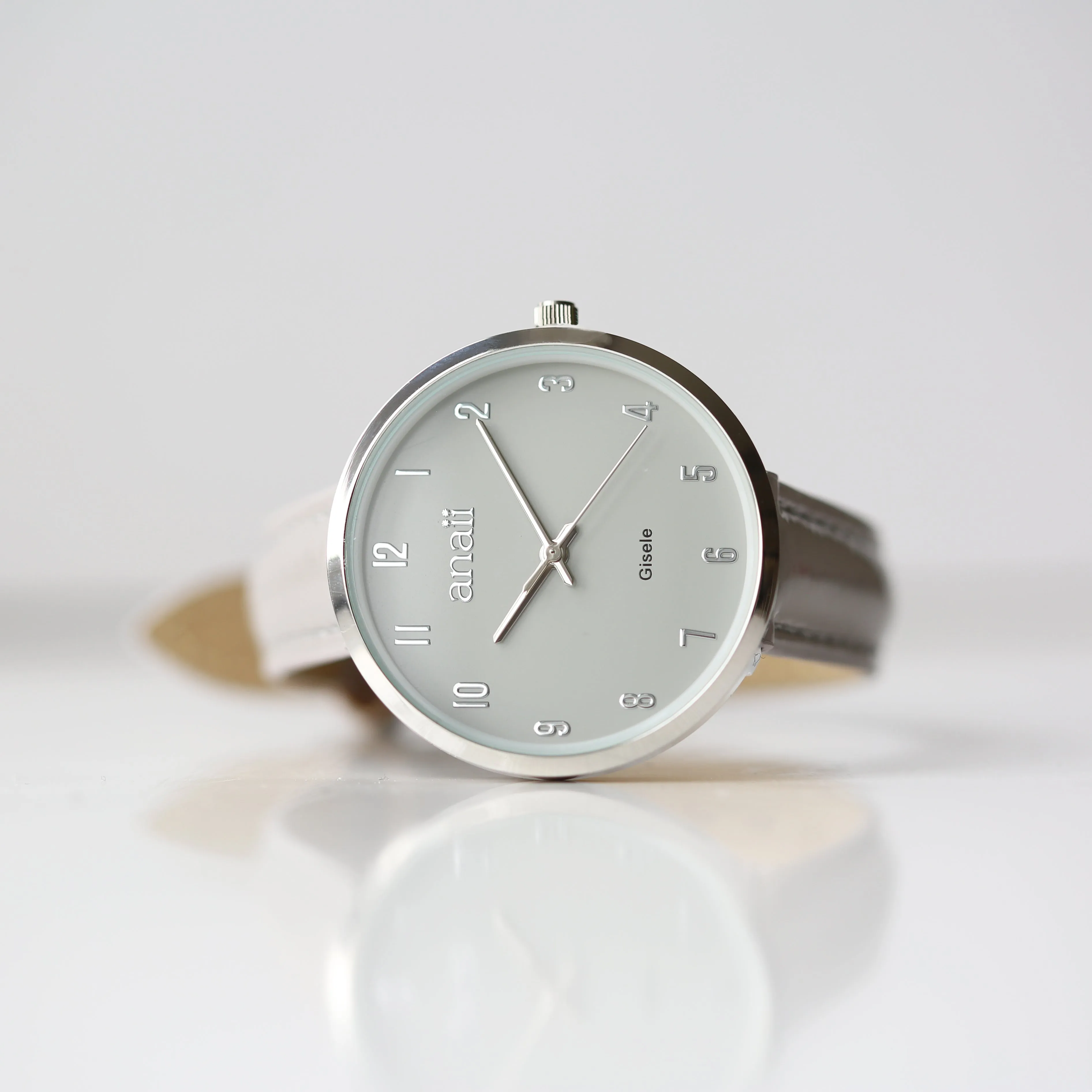 Personalised Anaii Watch In Flint Grey