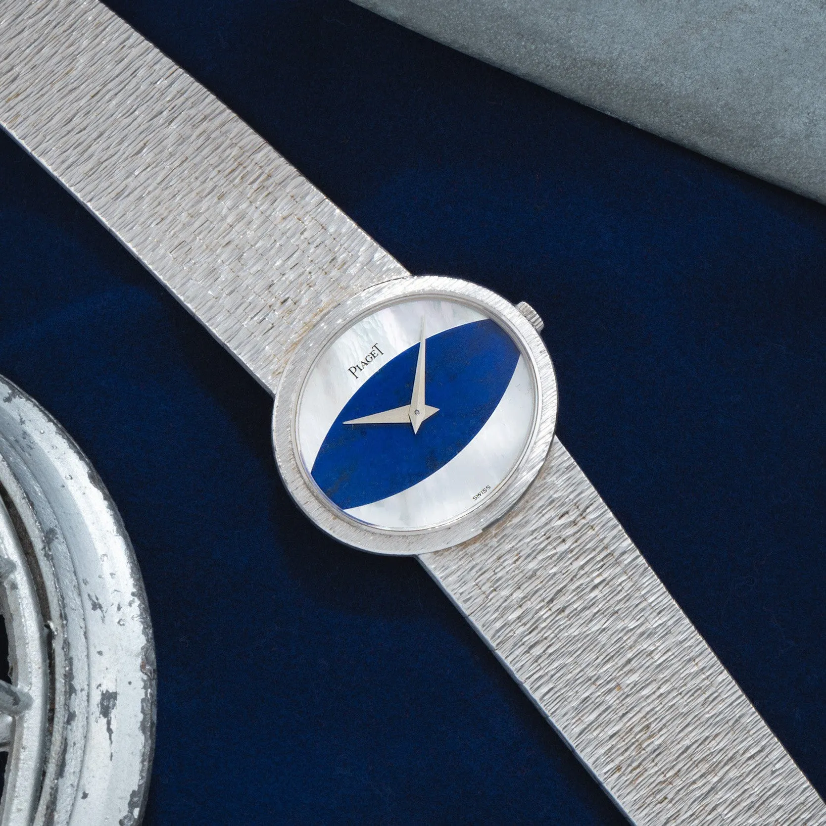 Piaget White Gold 'Mother Of Pearl & Lapis Lazuli' Dress Watch