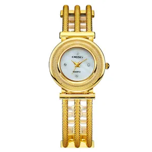 Popular Brand Female Clock Ladies Fashion Casual Quartz Watch Silver Stainless Steel Rhinestone Women Dress Watches Relogio