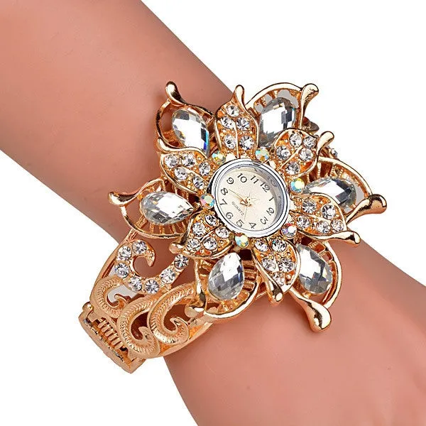 Quality crystal Women's Watches bracelet dress watch fashion ladies wristwatch Bangle watches