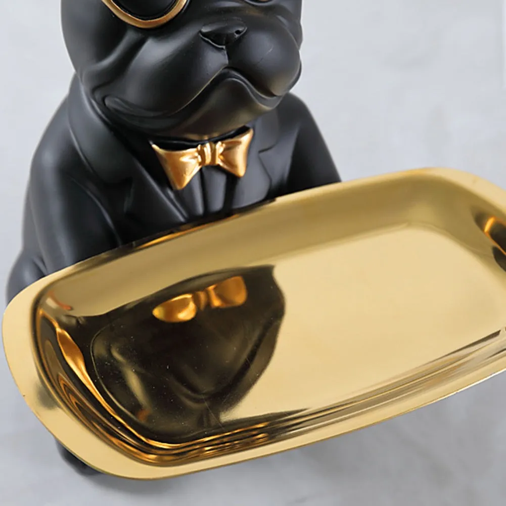 "Frenchie the waiter" Statue trays by Style's Bug