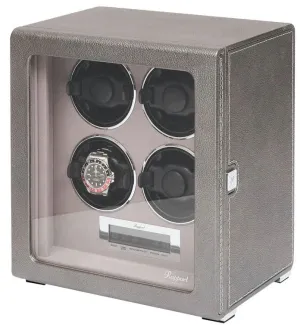 RAP Watch Winder Quantum Quad Four Leather Grey