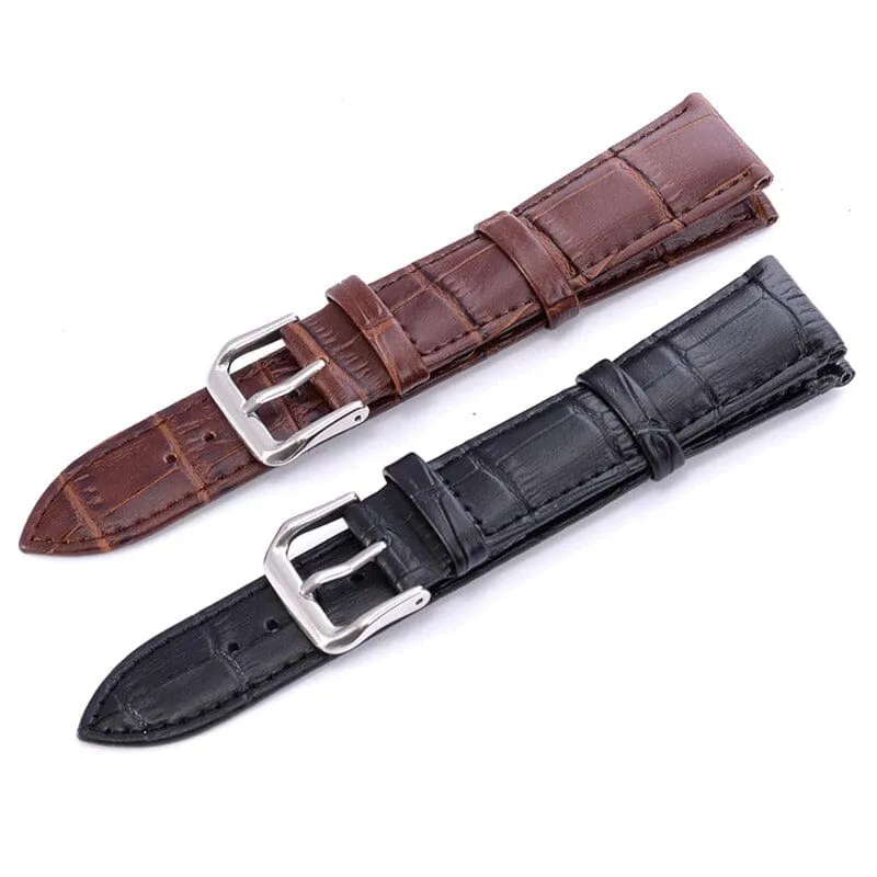 Replacement Snakeskin Leather Watch Straps Compatible with 21mm Watches