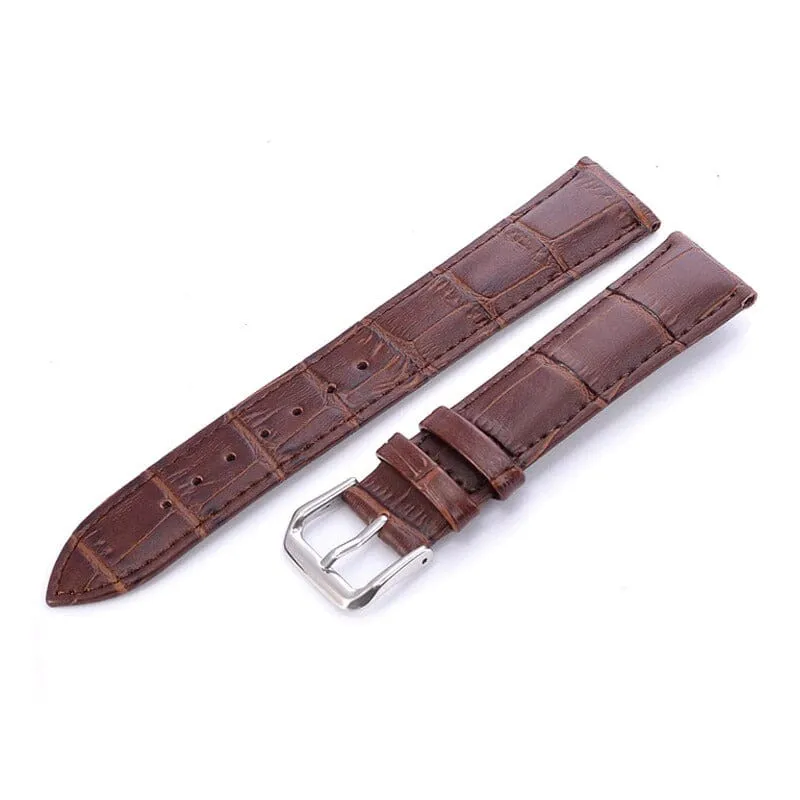 Replacement Snakeskin Leather Watch Straps Compatible with 21mm Watches