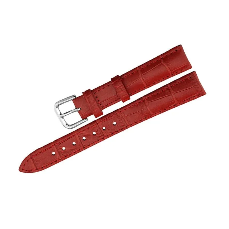 Replacement Snakeskin Leather Watch Straps Compatible with 21mm Watches