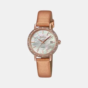 Sheen Women's Analog Leather Watch SH226 - SHE-4060PGL-4AUDF