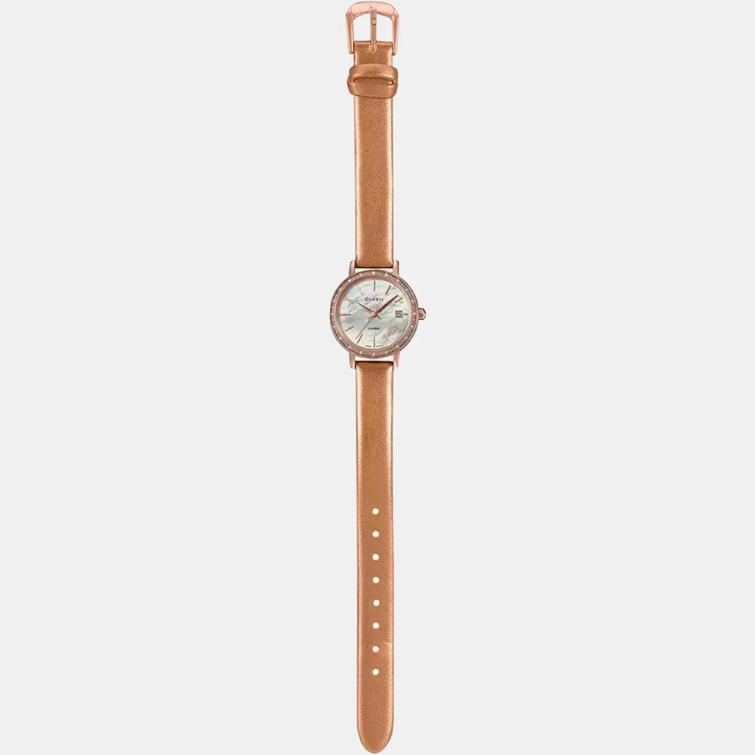 Sheen Women's Analog Leather Watch SH226 - SHE-4060PGL-4AUDF