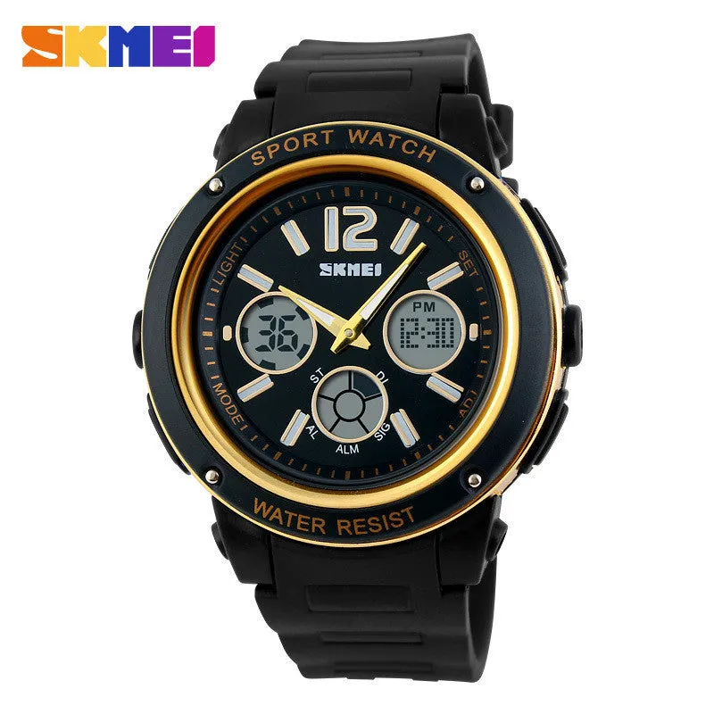 SKMEI Men Quartz Watch Women Sports Watches 3 Time Zone Digital Relogio Masculino Jelly Fashion Casual Wristwatches