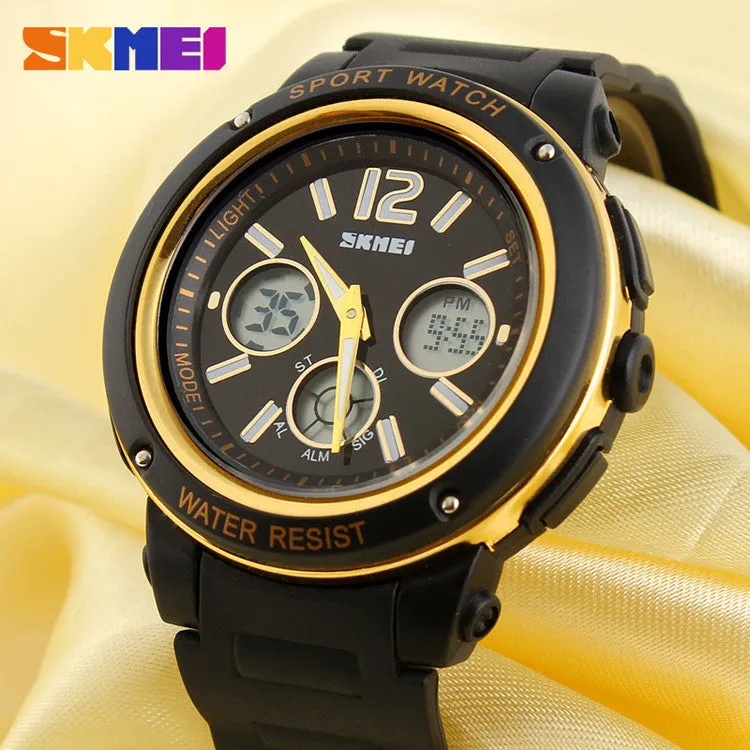 SKMEI Men Quartz Watch Women Sports Watches 3 Time Zone Digital Relogio Masculino Jelly Fashion Casual Wristwatches