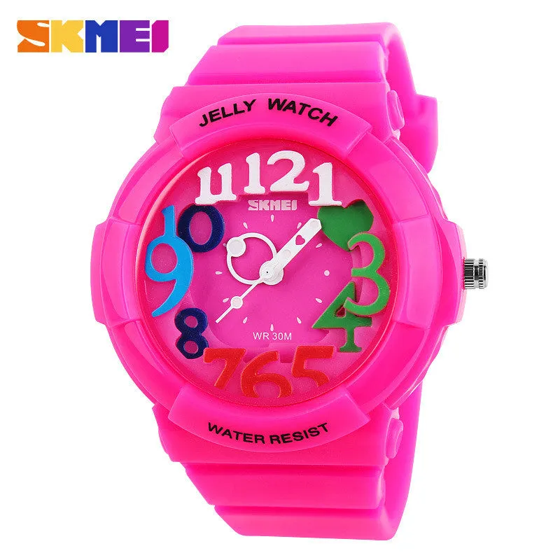 Skmei Unisex Fashion Quartz Watch Dive Swim 30m Waterproofed Sports Watch boys girl's Children's Watches Students Wristwatches