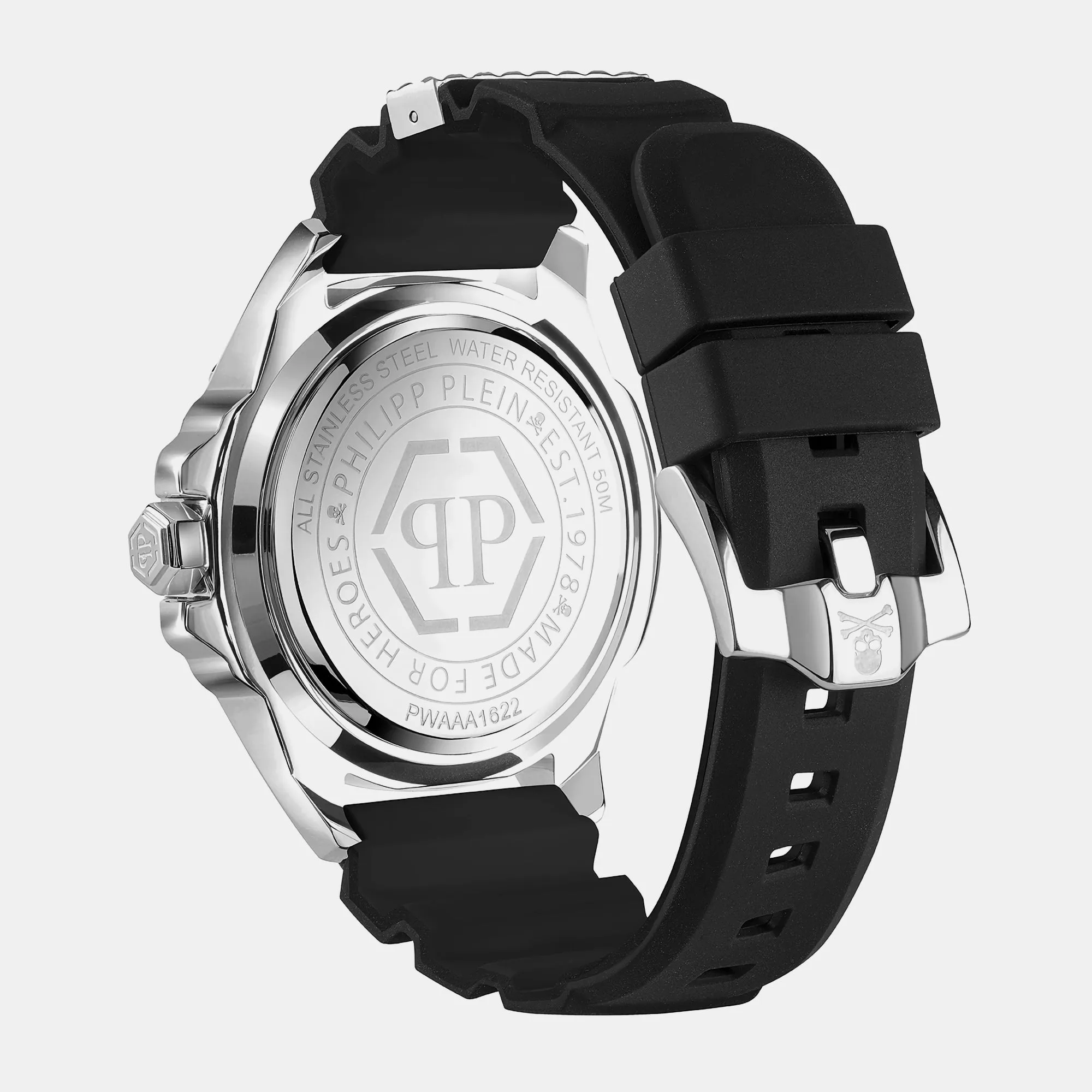 The $Kull Carbon Fiber Men's Black Analog Silicon Watch PWAAA1622