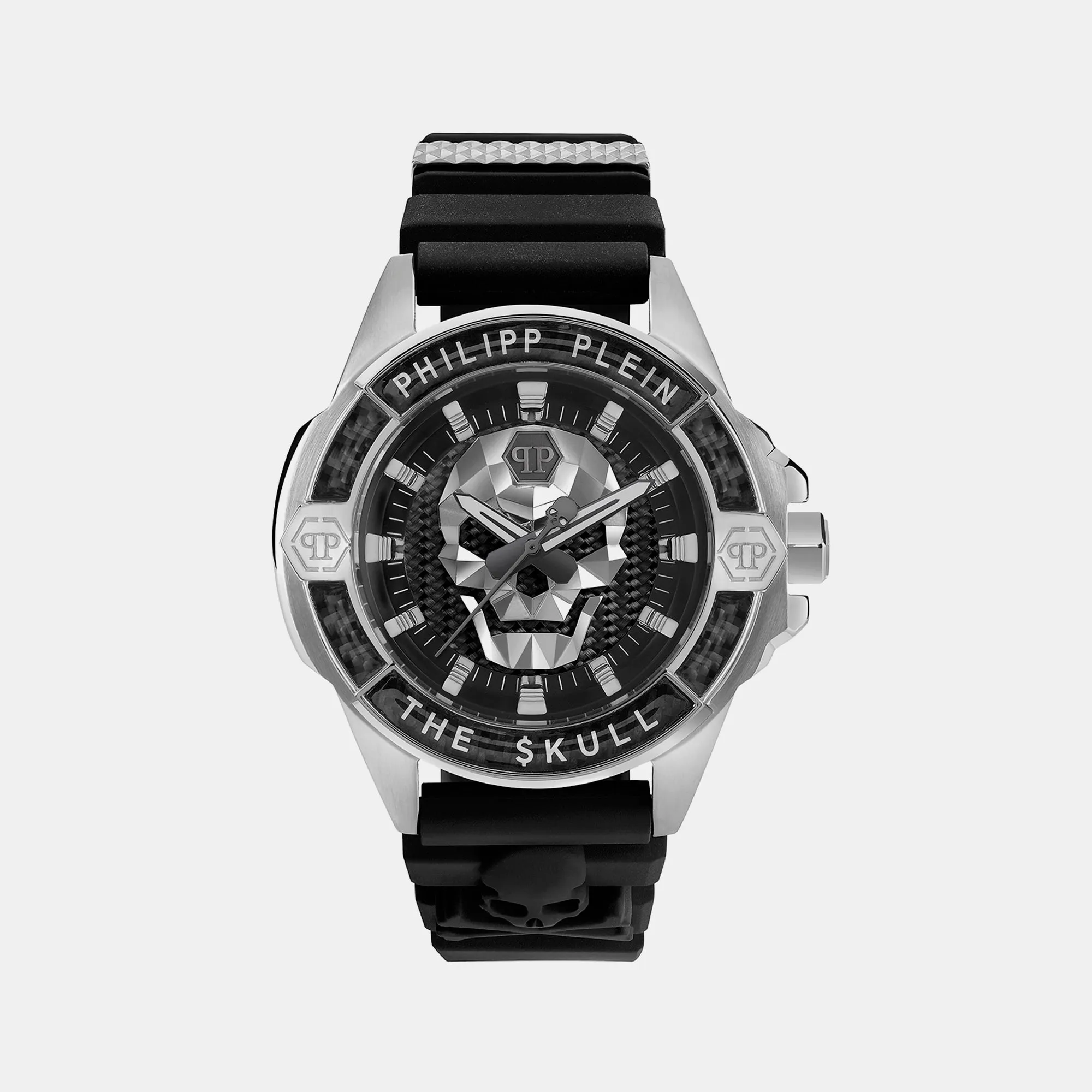 The $Kull Carbon Fiber Men's Black Analog Silicon Watch PWAAA1622