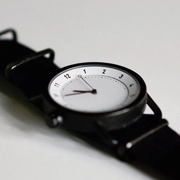 TID No.1 White Dial / Black Nylon Strap / Black Buckle