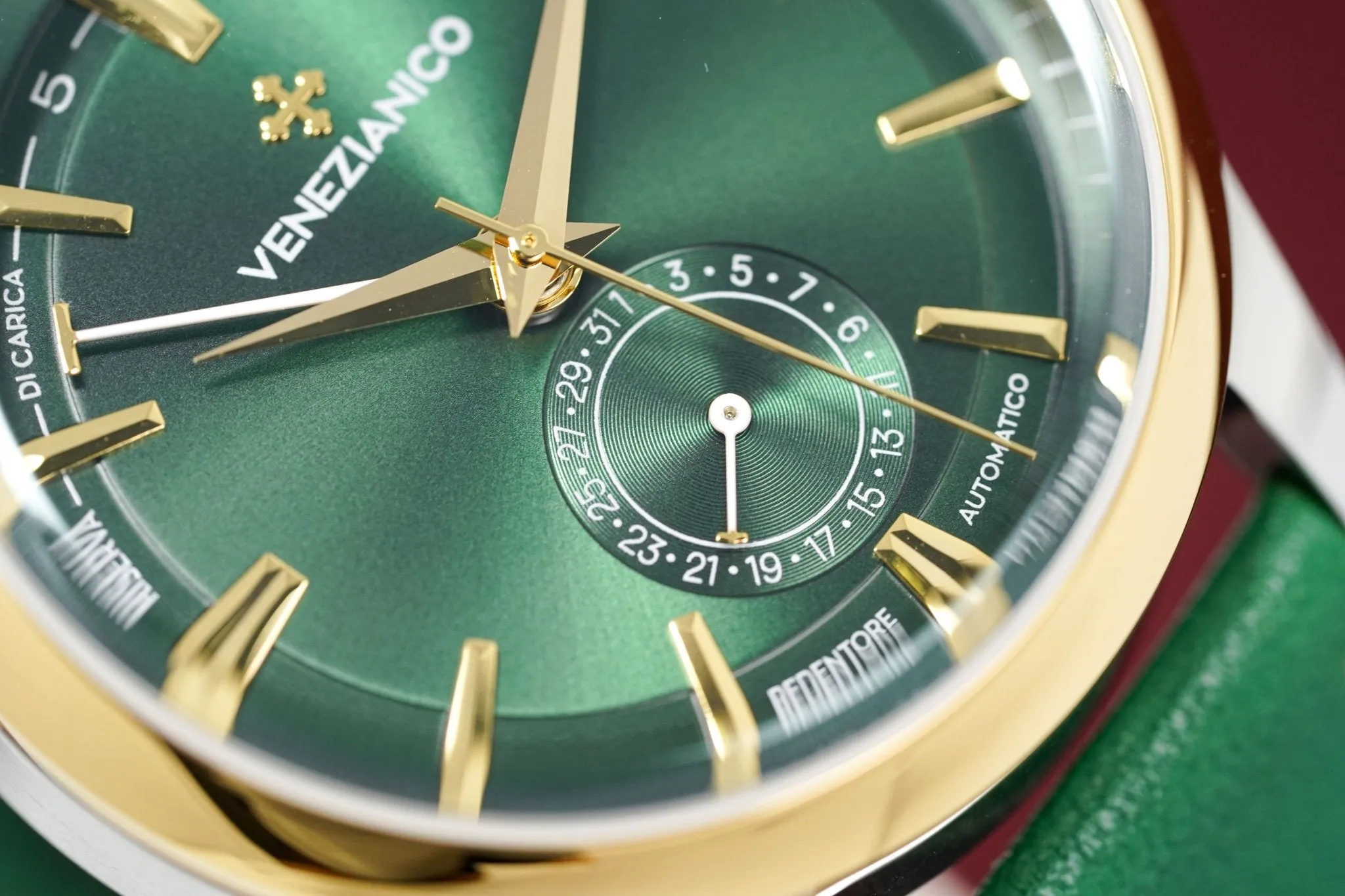 Venezianico Automatic Watch Redentore Riserva di Carica Green Leather 1321501