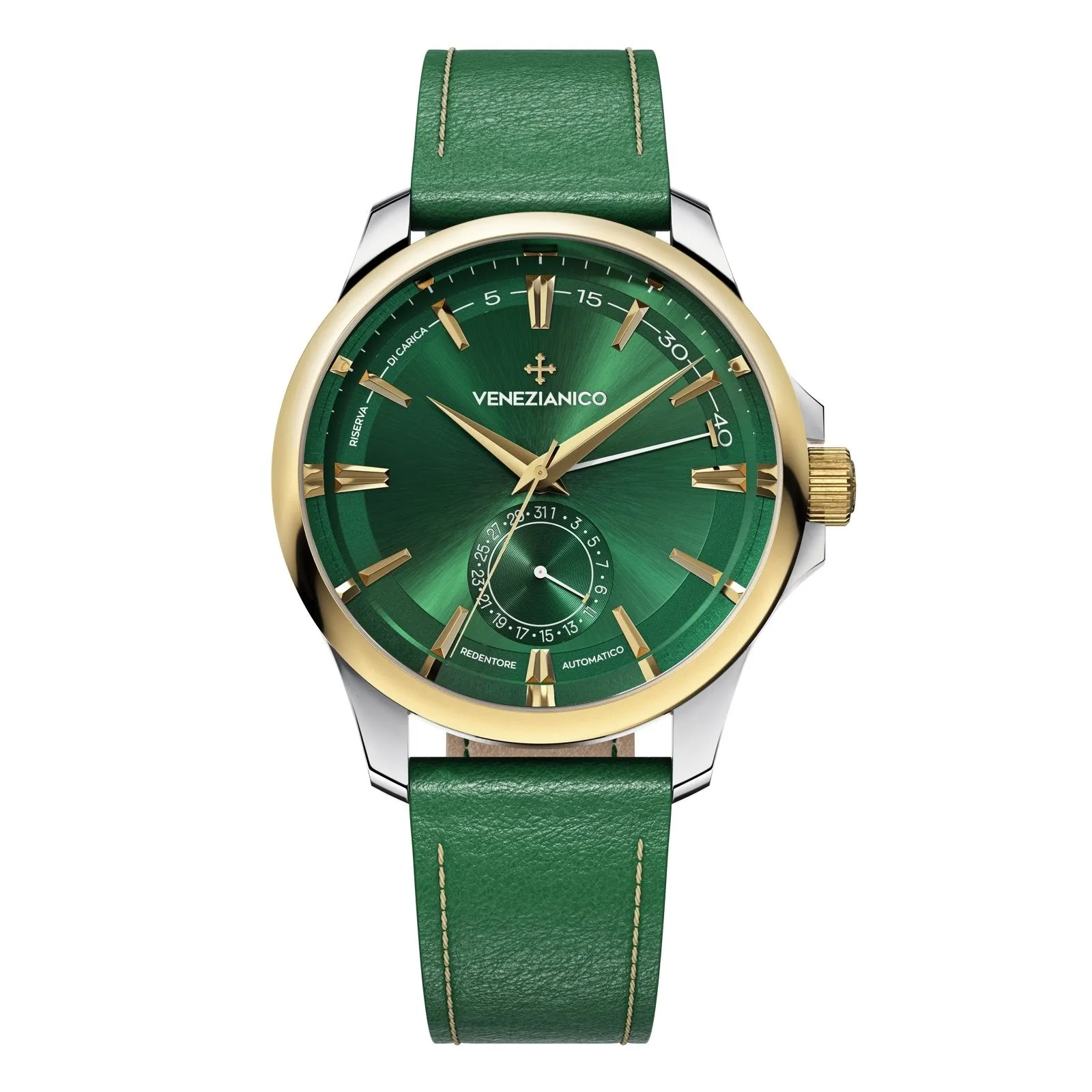 Venezianico Automatic Watch Redentore Riserva di Carica Green Leather 1321501