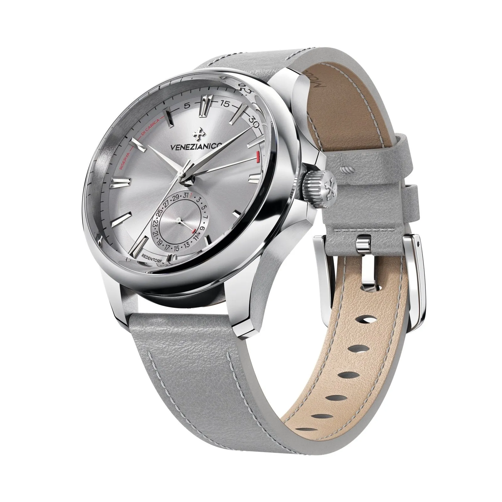 Venezianico Automatic Watch Redentore Riserva di Carica Grey Leather 1321503