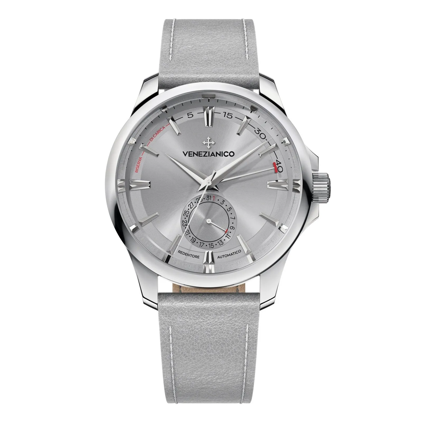 Venezianico Automatic Watch Redentore Riserva di Carica Grey Leather 1321503