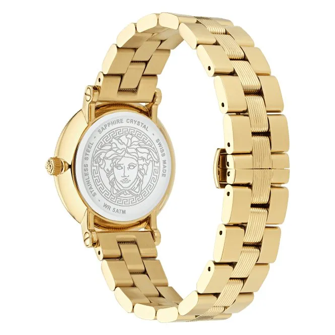 Versace Ladies Coin Edge Gold-Tone Watch VE7F00623